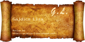 Gajdics Liza névjegykártya